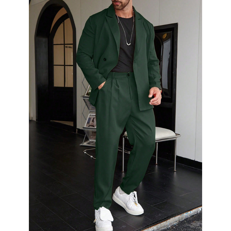 Men's Two-piece Set – Stylish Casual Set with Jacket and Trousers