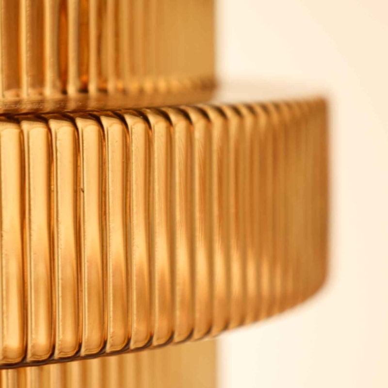 Vintage flaszkowy lampa wisząca z mosiądzu i szkła