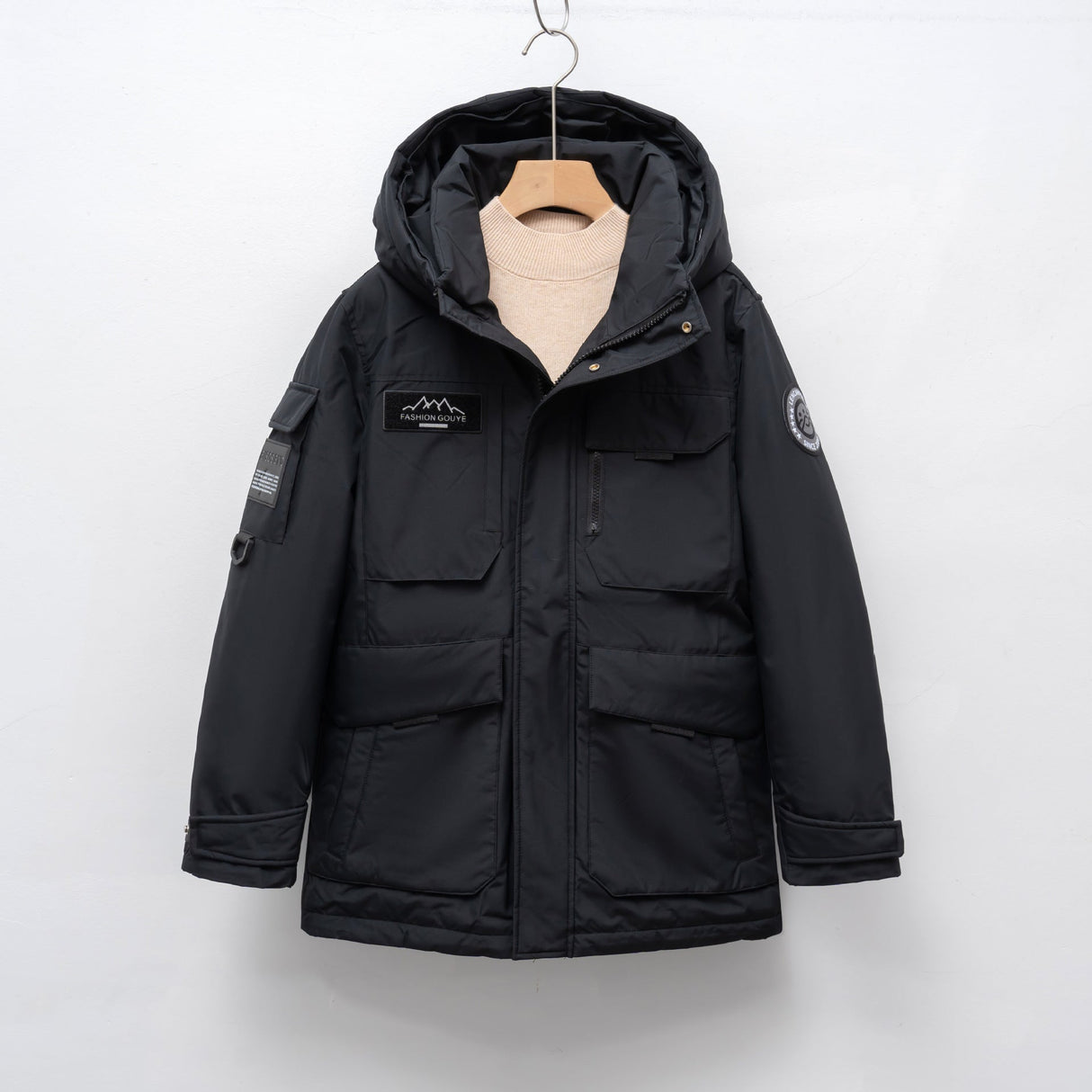Ladies' winter parka – warm jacket with hood and functional pockets