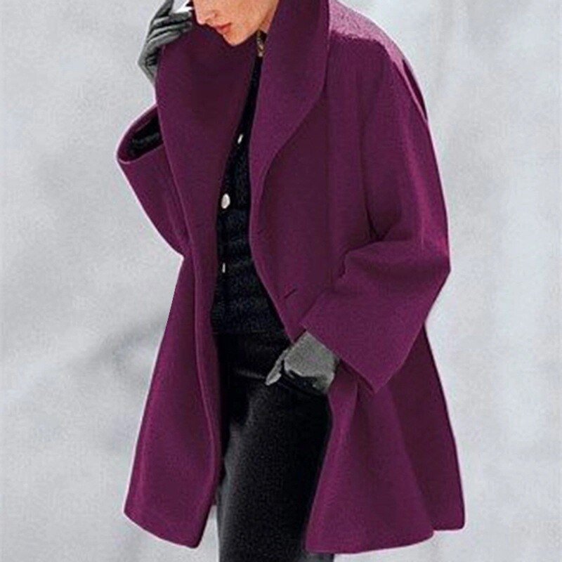 Elegante Damen-Winterjacke mit breitem Kragen