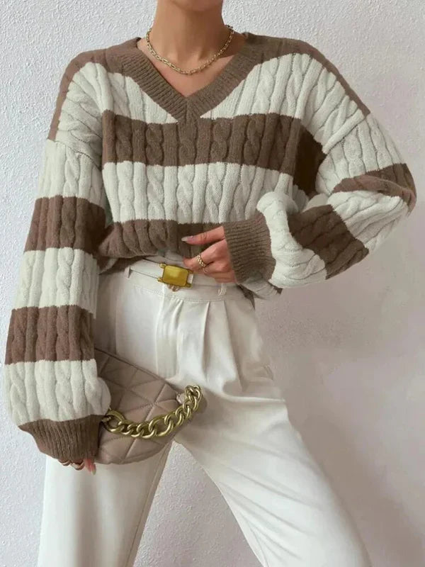 Dame Off-Shoulder Striktrøje - Blød, Elegant, Flere Farver