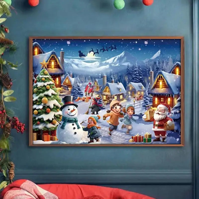 Christmas Puzzle Advent Calendar – 1008 Pieces Winter Village Edition