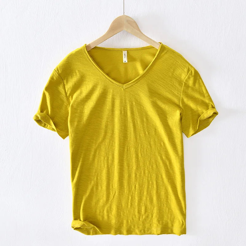Herre V-hals T Shirt - Komfortable T Shirts til Mænd