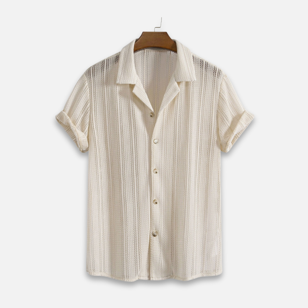Kortærmet Skjorte Herre - Stilfuld Button-Down Skjorte til Mænd