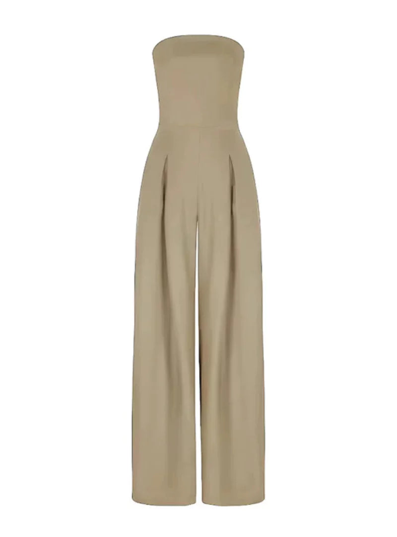 Kvinders Jumpsuit med Brede Ben - Minimalistisk Buksedragt