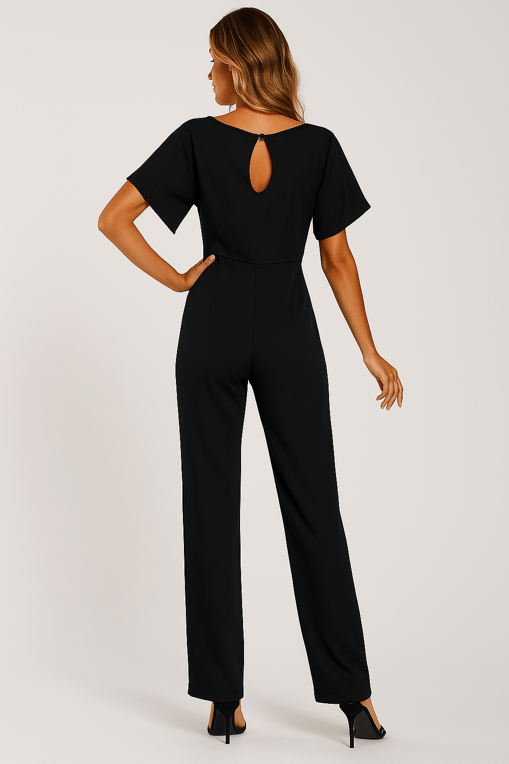 Kvinders Buksedragt med Bindebælte - Elegant Jumpsuit 5