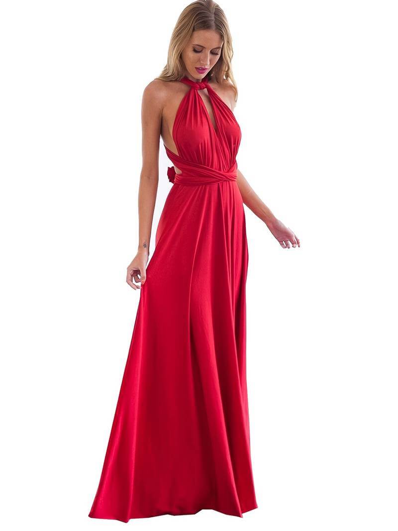 Kvinders Maxi Infinity Kjole med Alsidige Stylingmuligheder 1