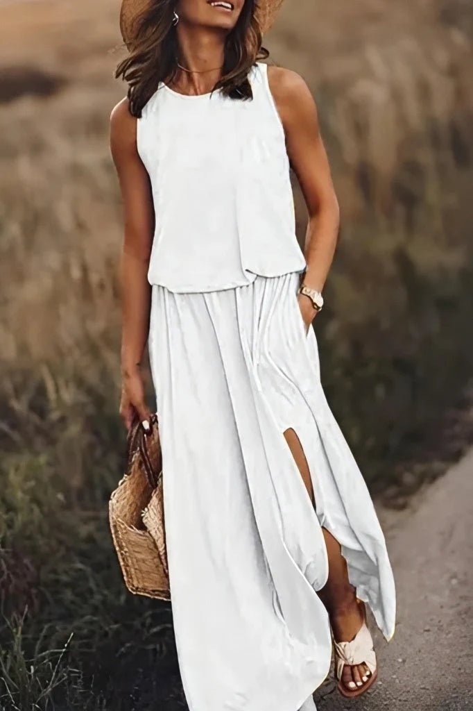 Kvinders Maxi Kjole med Slids - Elegant og Komfortabel Design 5