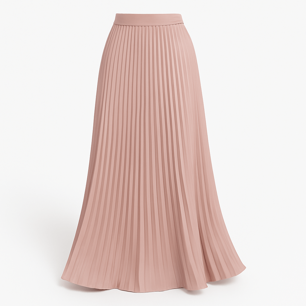 Kvinders Plisseret Maxi Nederdel med Elegant Silhuet 1