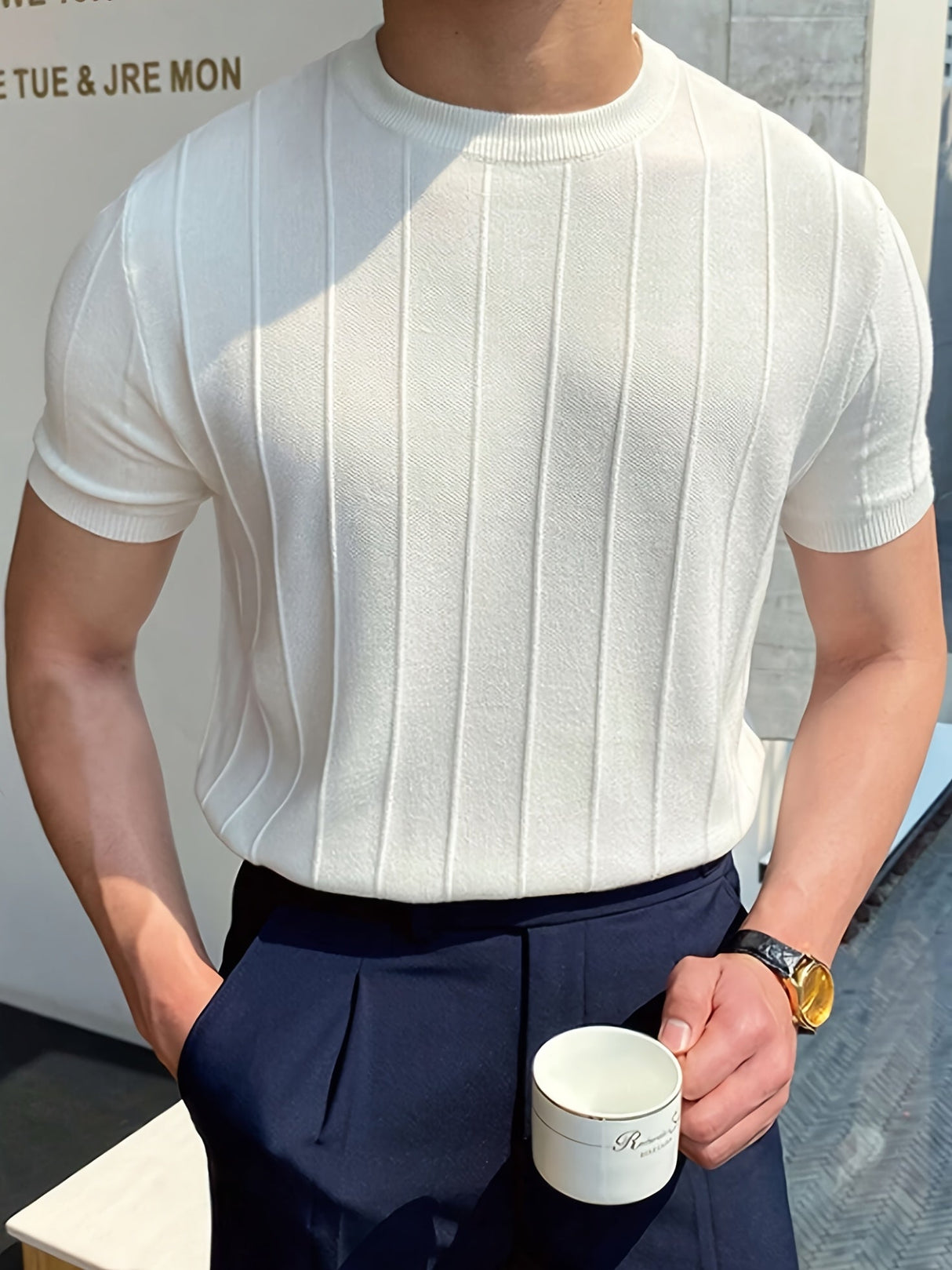 Mænds Elegant Knap Ned Skjorte