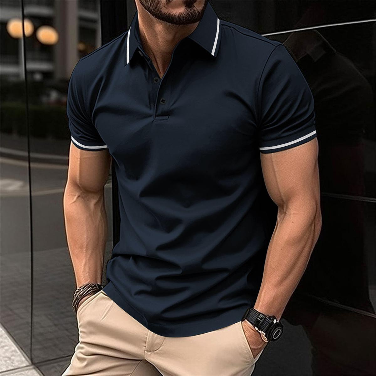 Mænds Poloshirt med Klassisk Stil