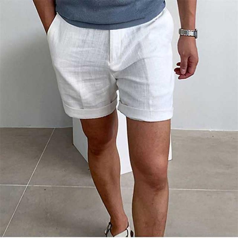Mænds Vintage Linned Strandshorts 3