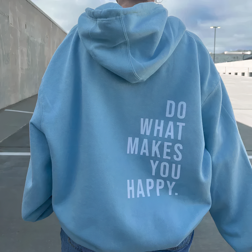 Oversized Hættetrøje til Kvinder med Inspirerende Budskab