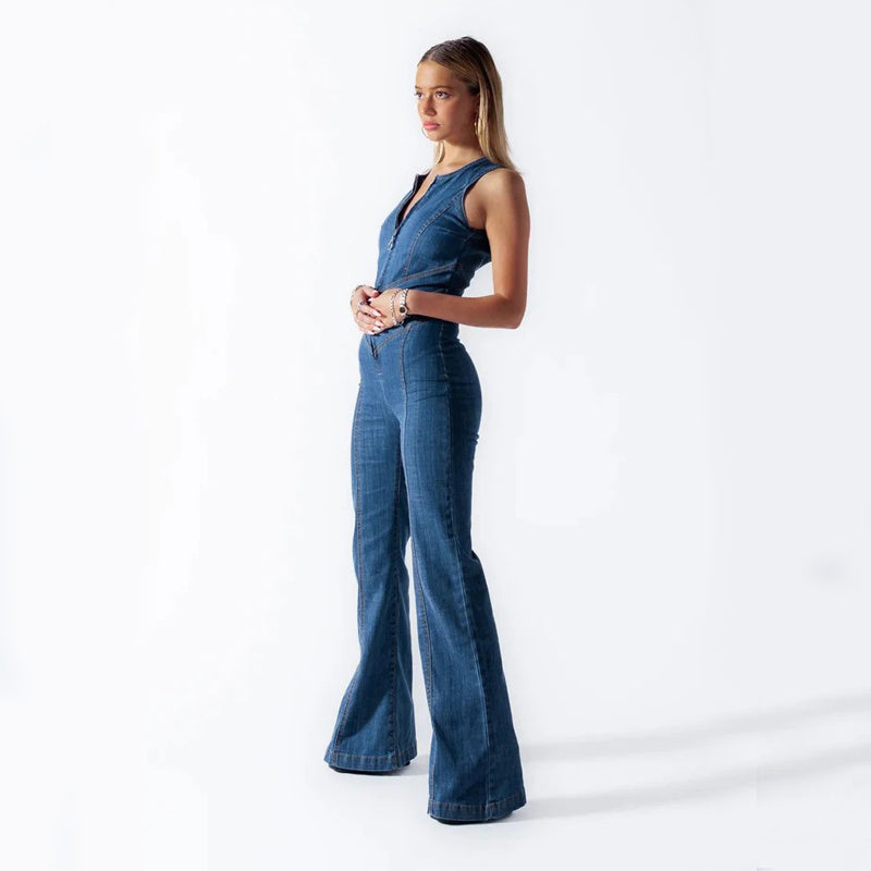 Denim Jumpsuit Kvinder - Stilfuld og Komfortabel