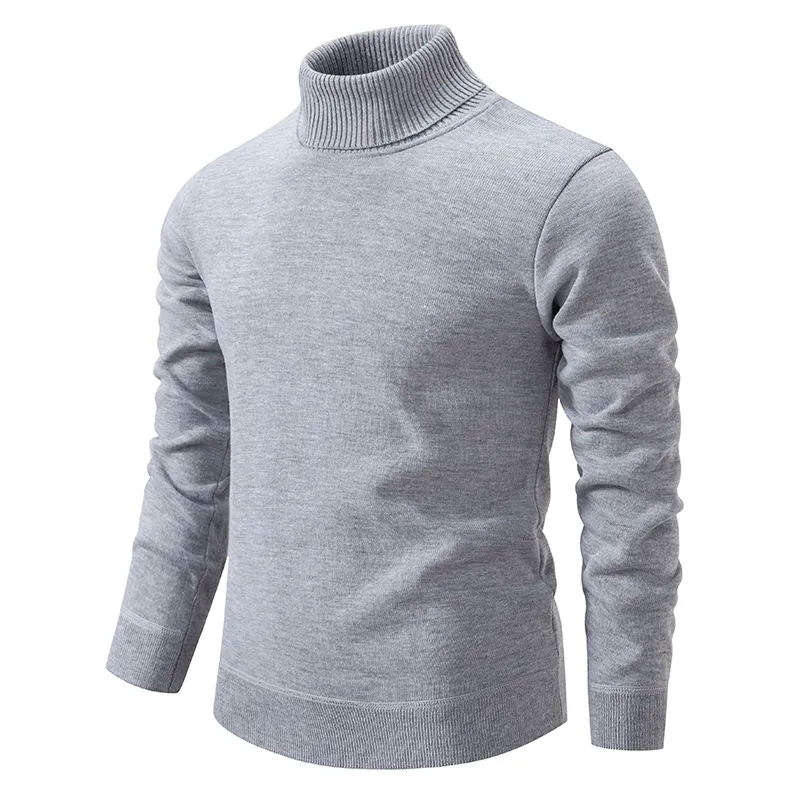 Herre Rullekrave Sweater i 100% Uld - Komfortabel og Tidløs