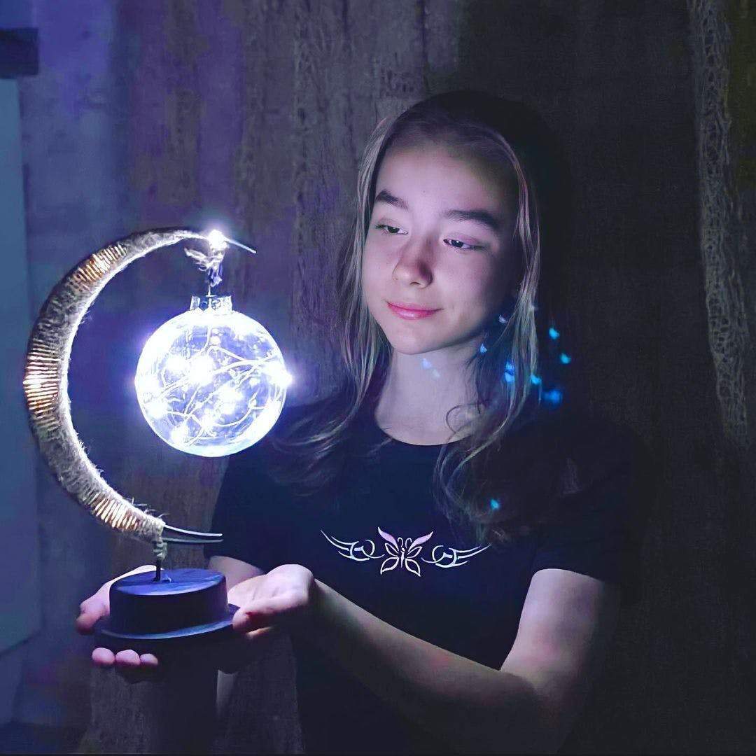 Måne & Stjerner Bordlampe – Stemningsfuld LED Dekorationslampe