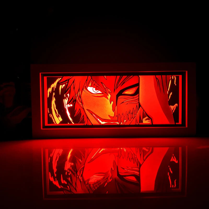 Anime LED Shadow Box – Oplyst Dekorationslampe med Farveeffekter