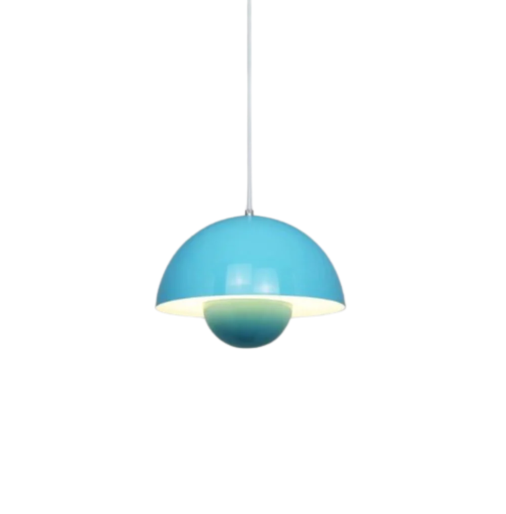 Nowoczesna półokrągła lampa sufitowa – kolorowa lampa designerska do salonu i jadalni