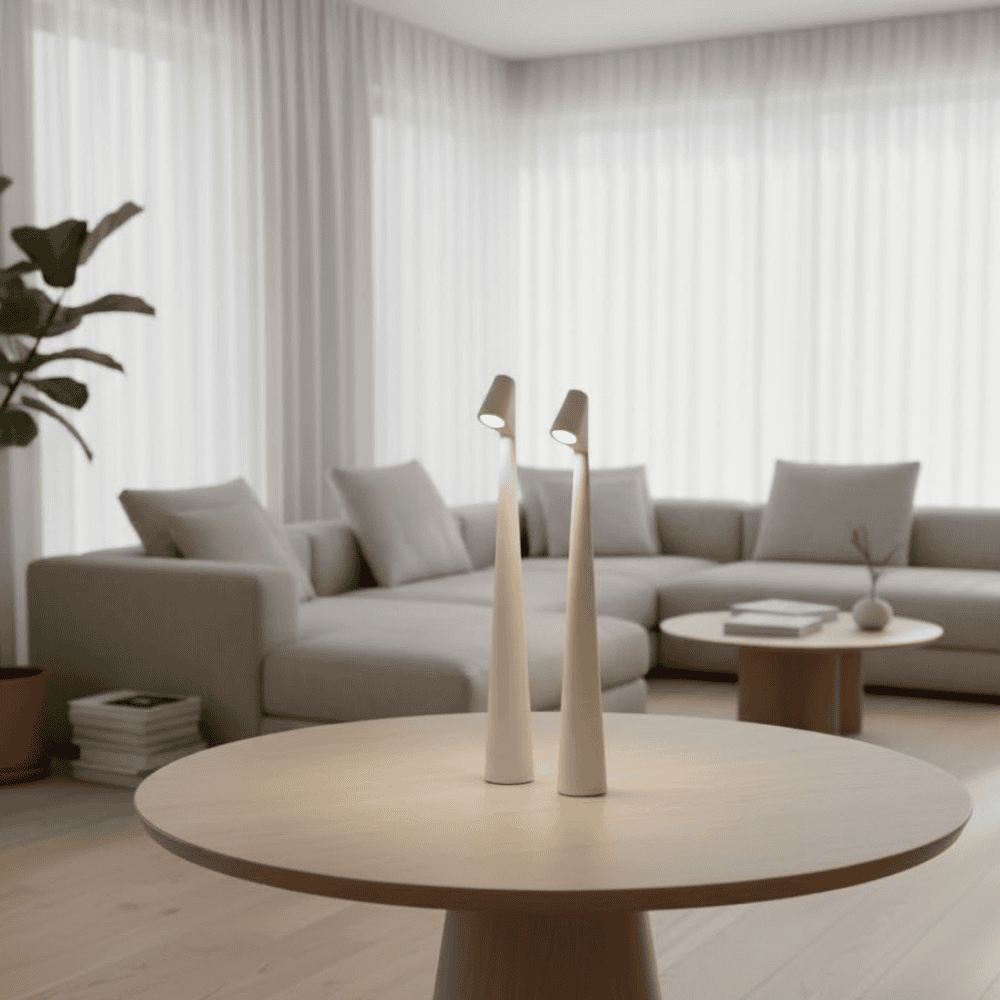 Minimalistische LED Tischlampe – Modernes Kabelloses Designlampe