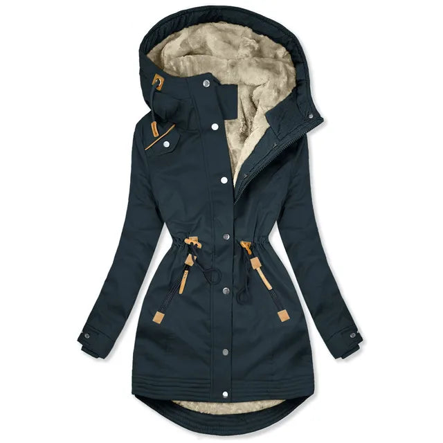 Women's winter jacket – Warm parka with fleece lining and hood