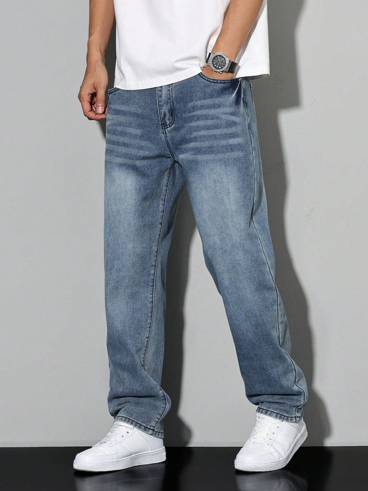 Herre Baggy Jeans – Relaxed Fit Cowboybukser med Streetwear Look