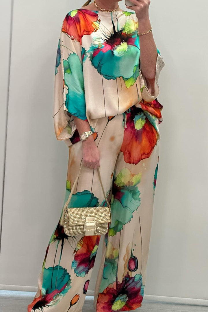 2-delt Satin Loungewear Sæt til Kvinder