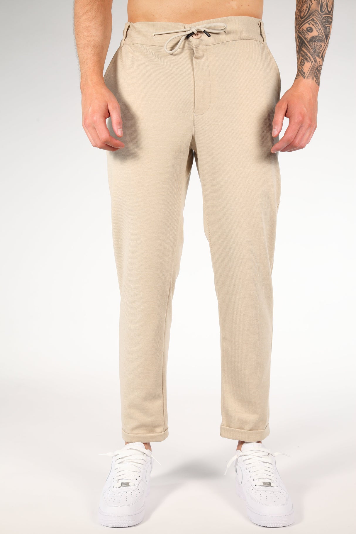 Komfortable Stretch Chino Bukser Beige