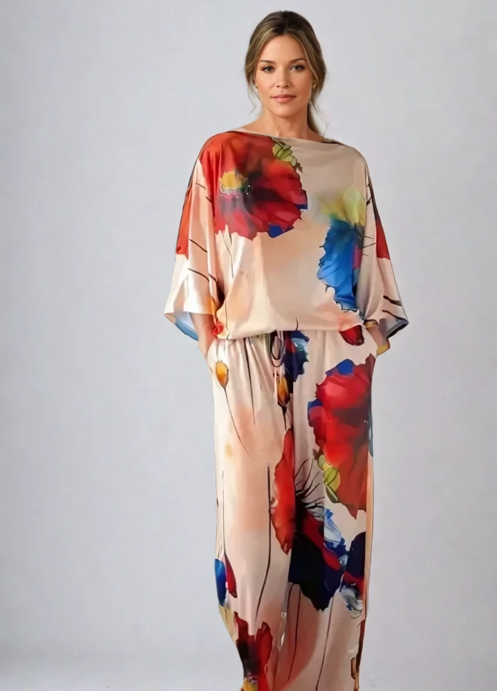 2-delt Satin Loungewear Sæt til Kvinder