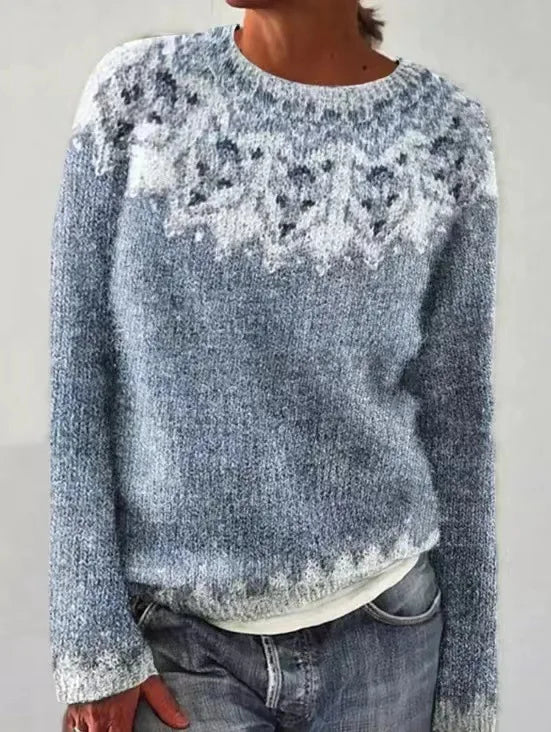 Retro Sweater med Komfortabel Pasform og Stilfuldt Design