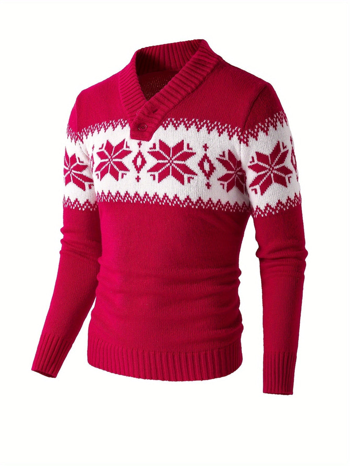 Herre vintertrøje med norsk mønster – varm jule- og vinter sweater