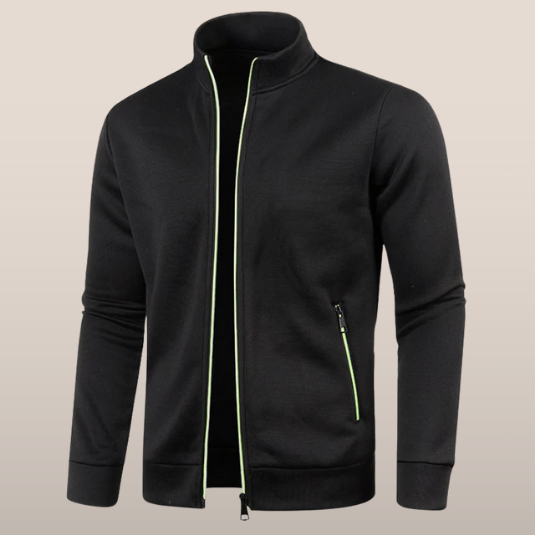 Letvægts Herre Sportvest med Lynlås og Ståkrave