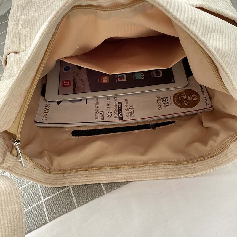 Bæredygtig canvas skuldertaske med justerbar rem