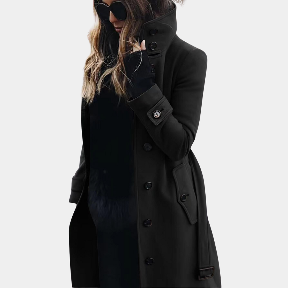 LuxeAllure - Warm Trenchcoat for Women