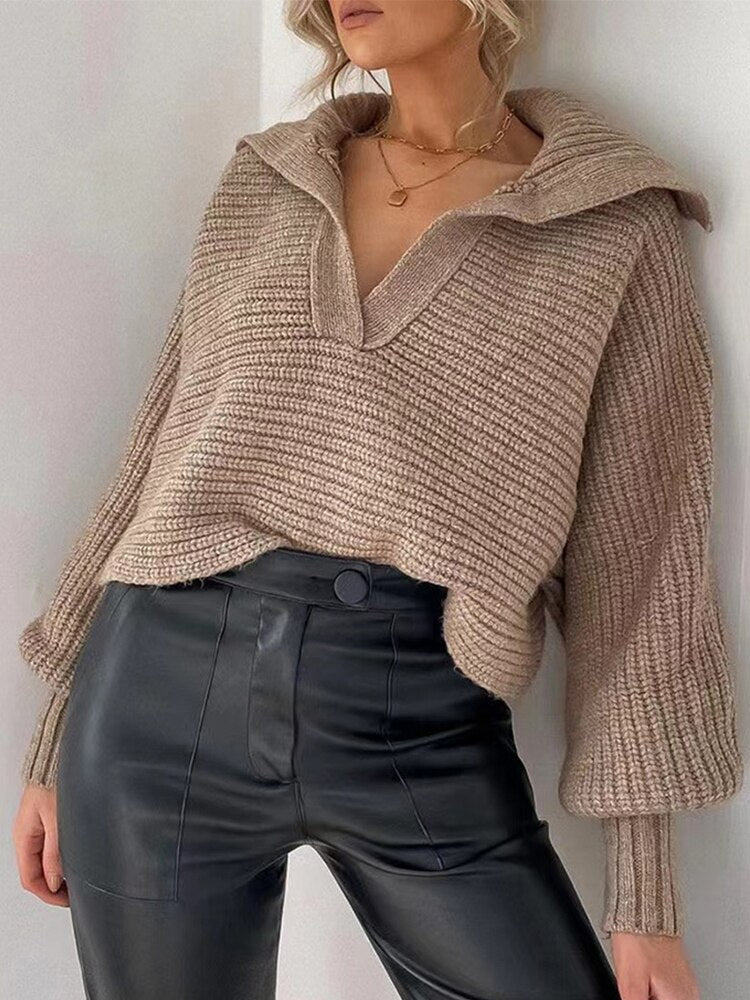 Knitted Loose Fit Sweater for Any Occasion