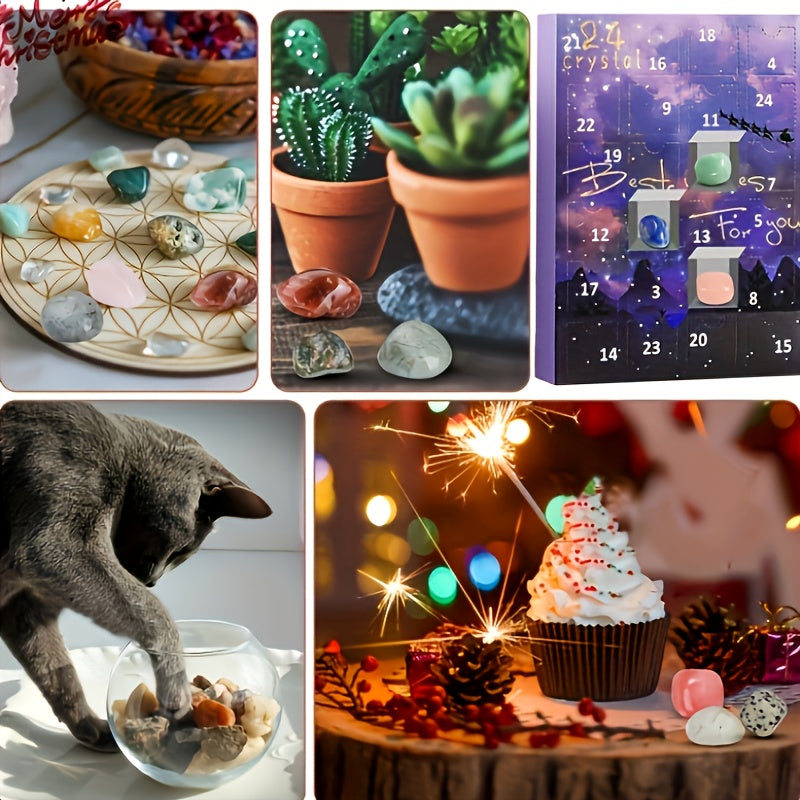 Krystal Adventskalender – 24 Dages Naturlige Ædelstens Gave