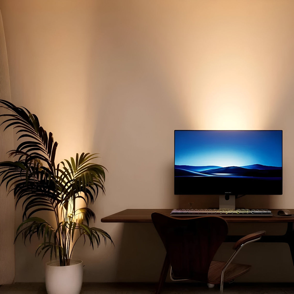 Atmospheric plant lamp – Decorative accent lighting for indoor use
