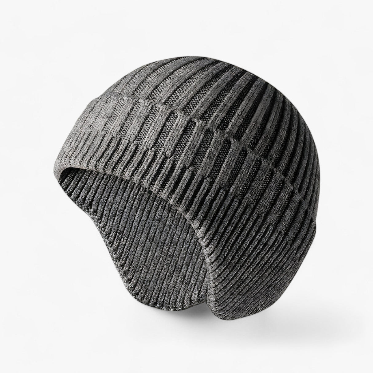 Gestrickte Wintermütze mit Schirm – warm und stilvoll für kalte Tage