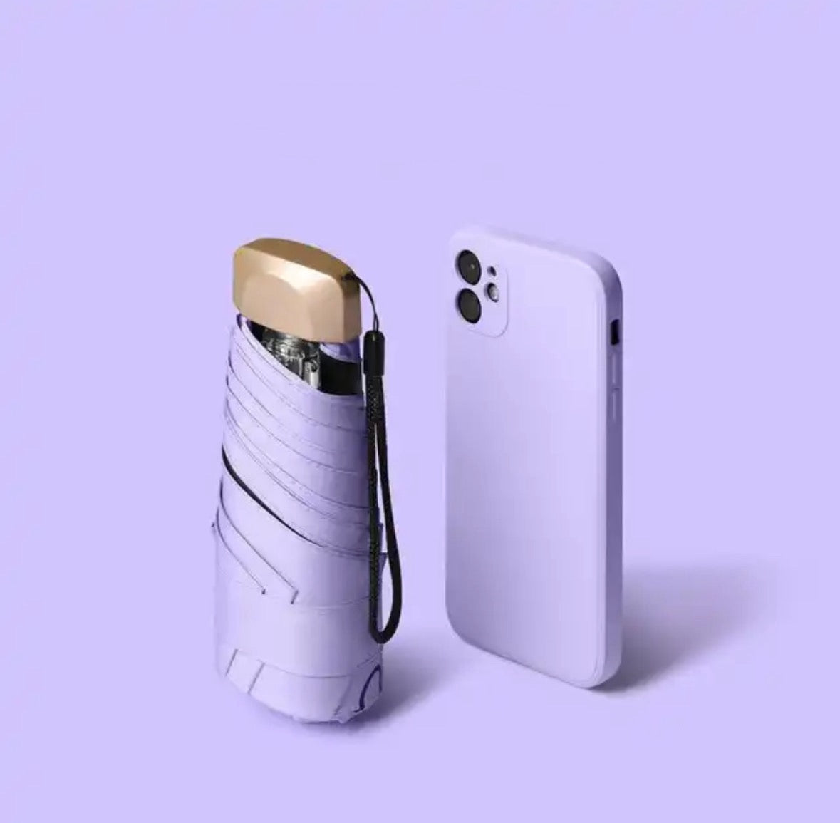 Mini Paraply til Rejsen - Kompakt, Vindbestandig, UV-Beskyttelse