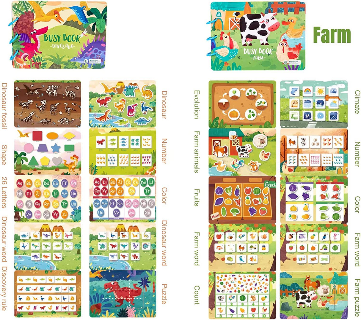 Busy Book for Børn – Interaktivt Pædagogisk Aktivitetsbog