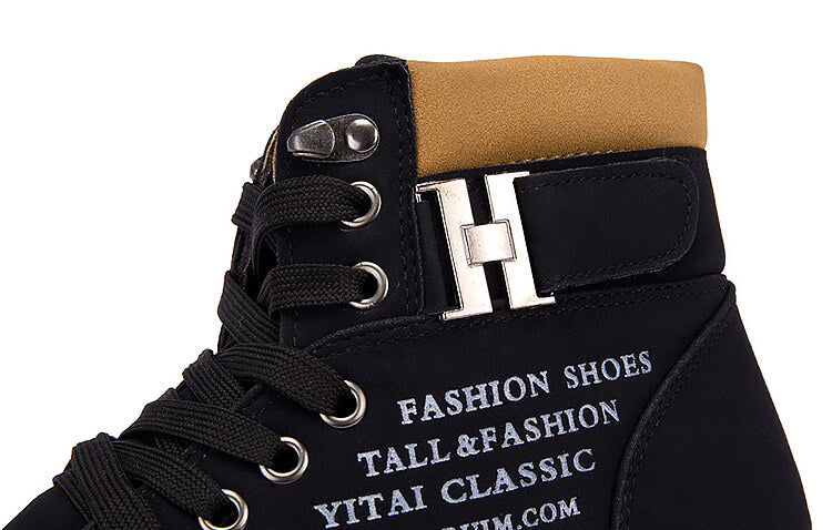 Herre Casual Mid-Top Støvler – Komfortable Stilfulde Sneakers