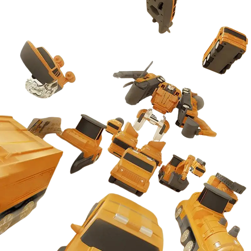 Transformerbart byggesæt – Byggekøretøjer & robot til børn