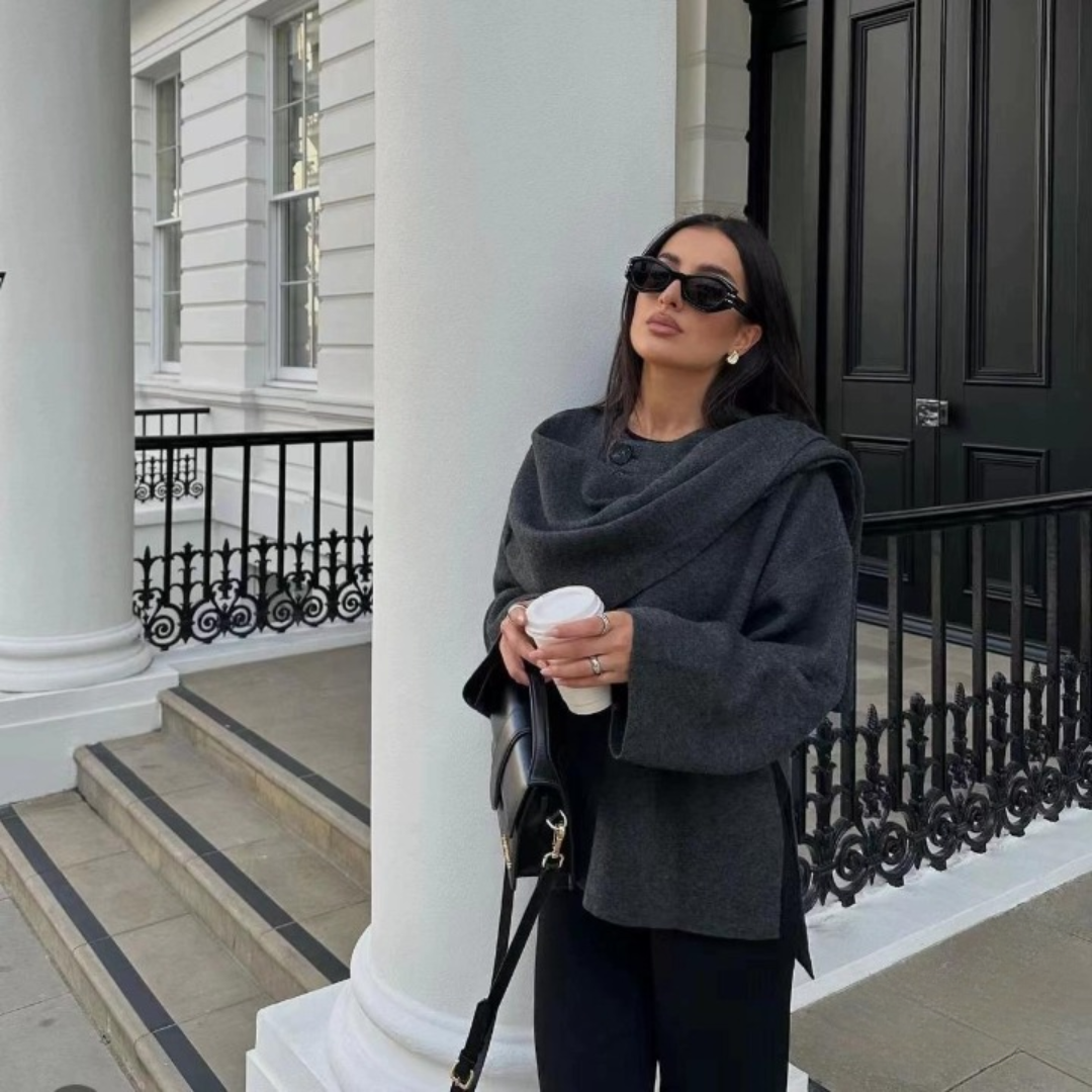 Stylish Soft Women's Cape Jacket for Elegance