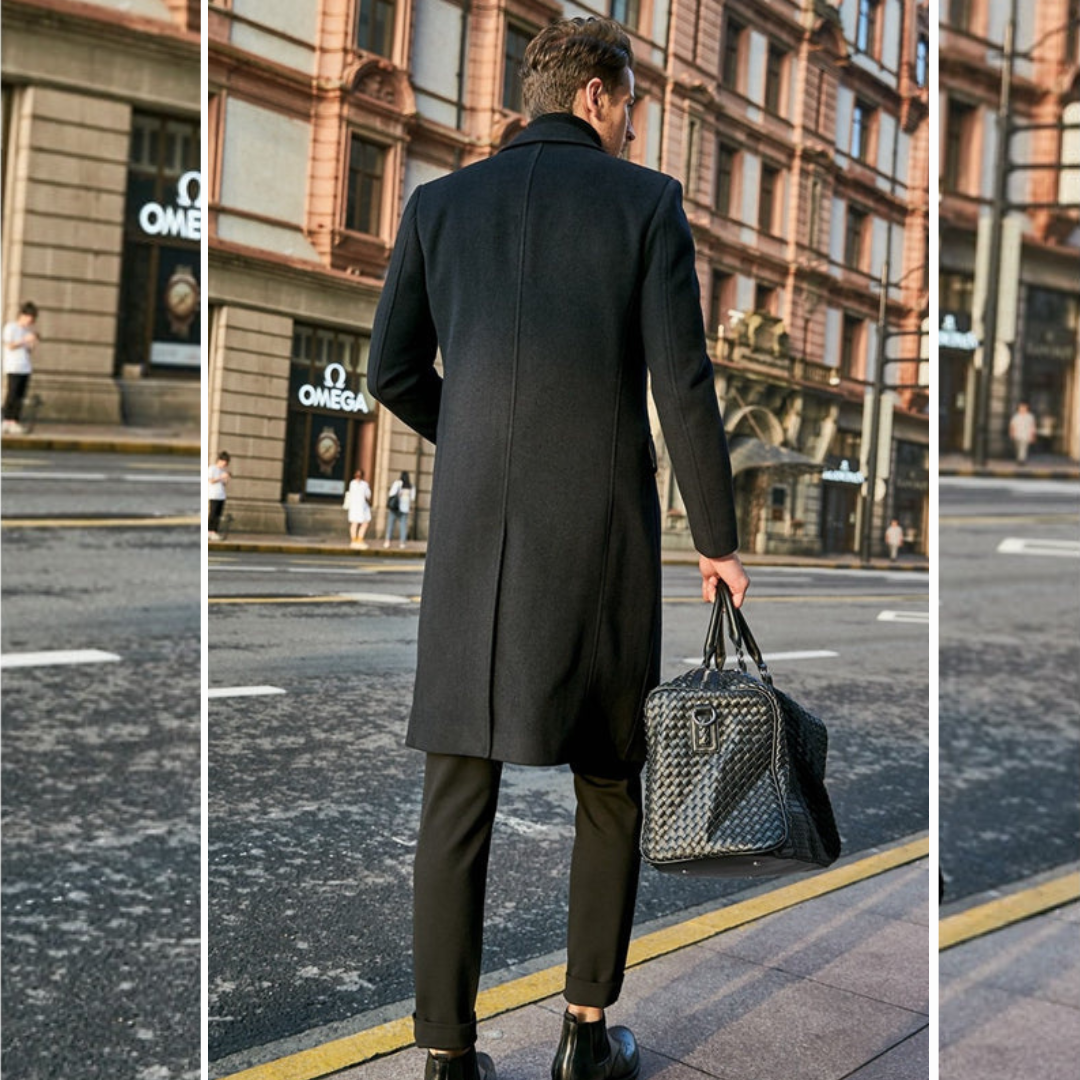 Herremantel med Reverskrave af Høj Kvalitet