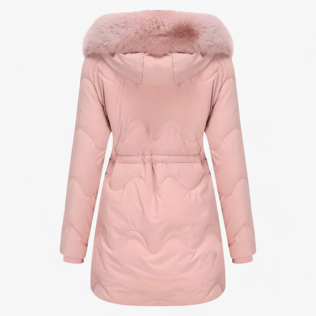 Ladies' Winter Jacket – Elegant Warm Jacket with Fur Collar and Hood