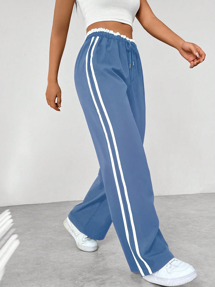 Women's Training Pants – Wide Pants with Double Side Stripe