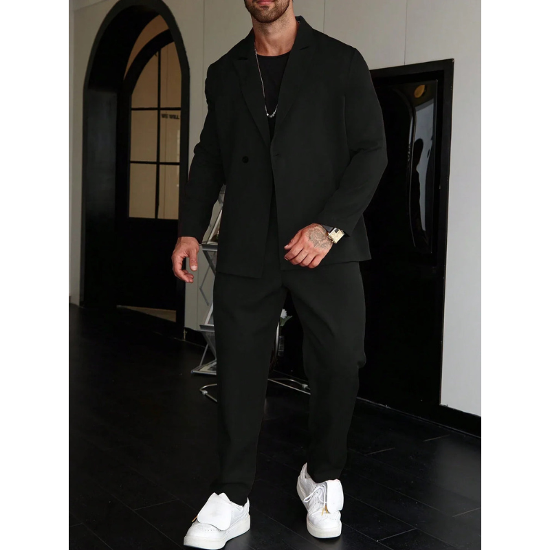 Men's Two-piece Set – Stylish Casual Set with Jacket and Trousers