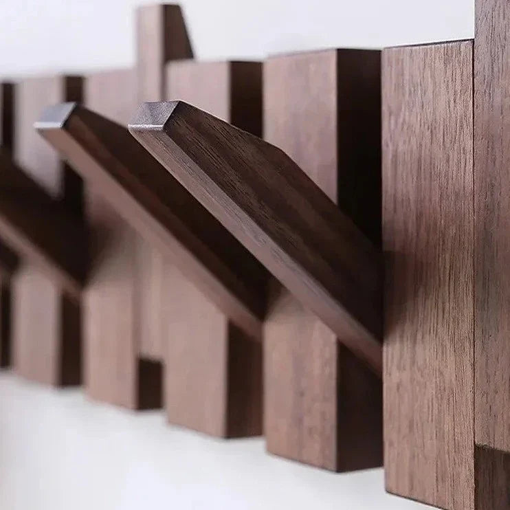 Håndlavet Træknagerække med Sammenklappelige Kroge