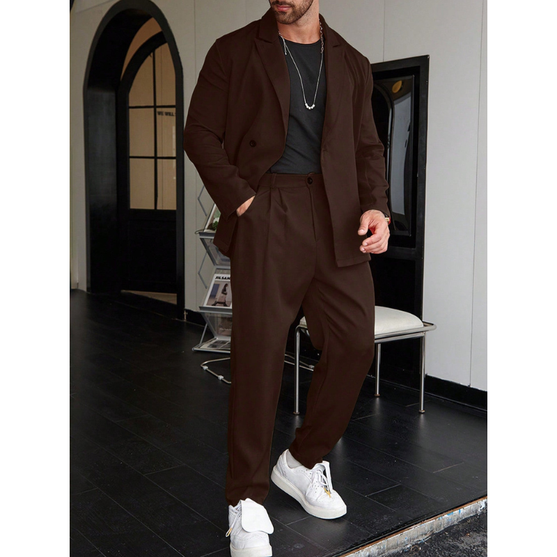 Men's Two-piece Set – Stylish Casual Set with Jacket and Trousers