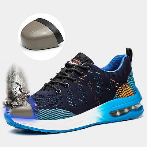 Letvægts Sikkerhedssko - Ståltå, Kevlar Sål, Skridsikker