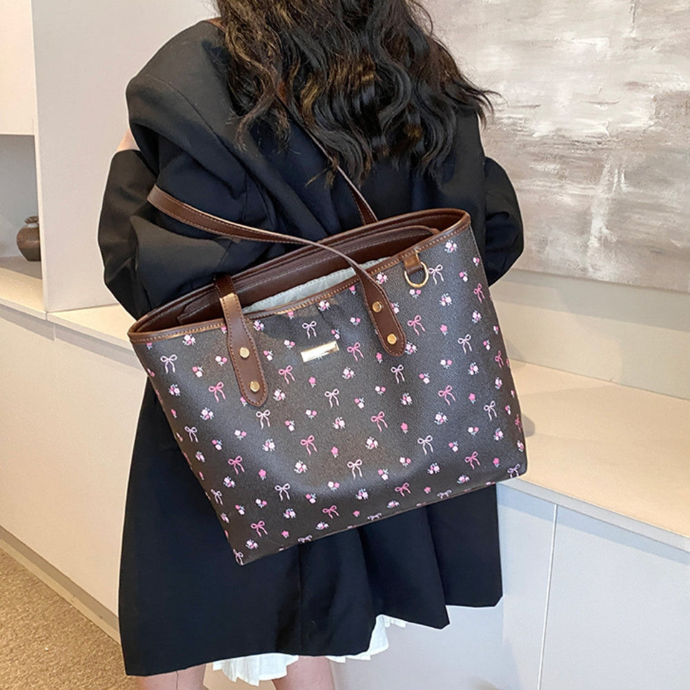 Rummelig Stilfuld Skuldertaske med Magnetlukning